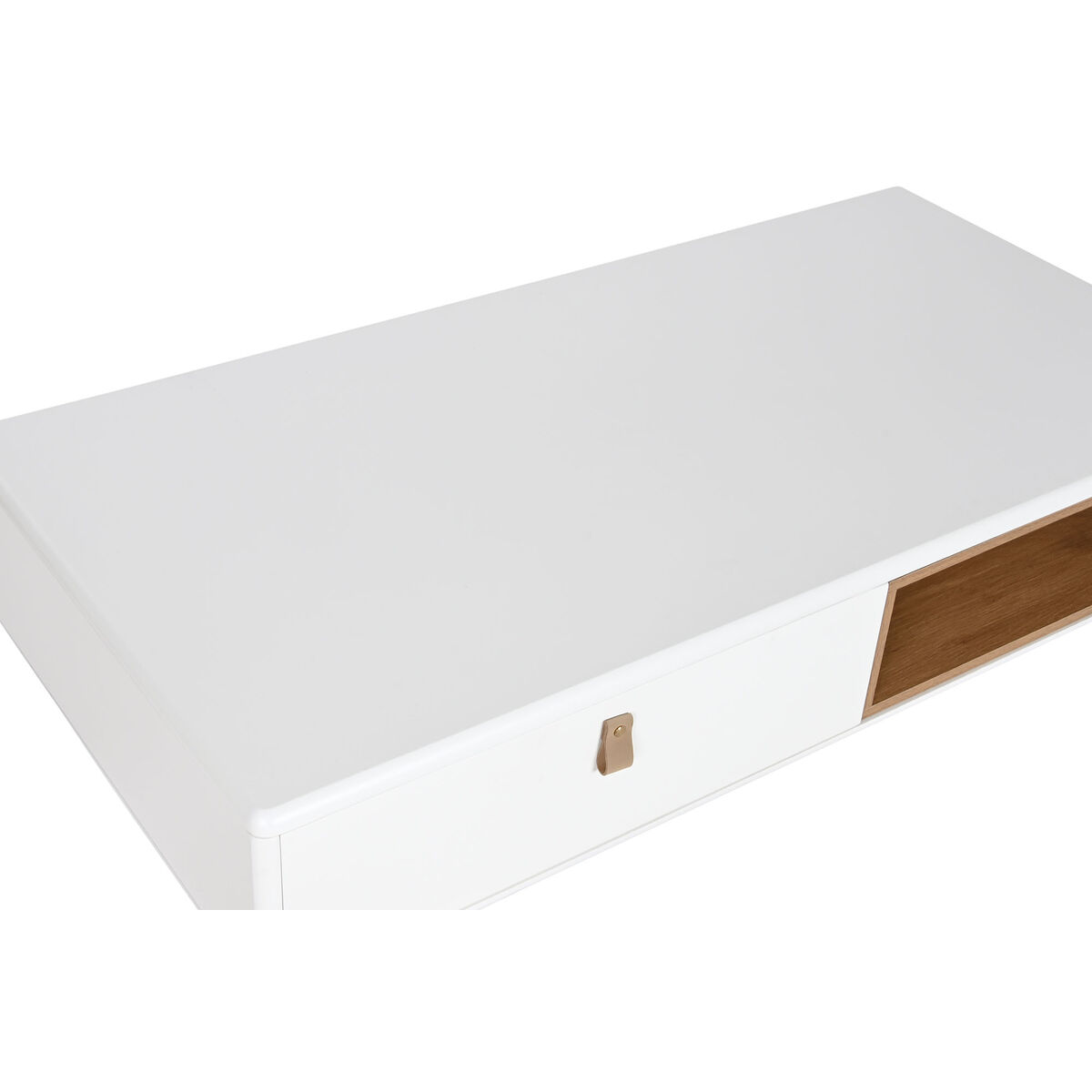 Soffbord Home ESPRIT Vit Naturell Polyuretan Trä MDF 120 x 60 x 40 cm - 4