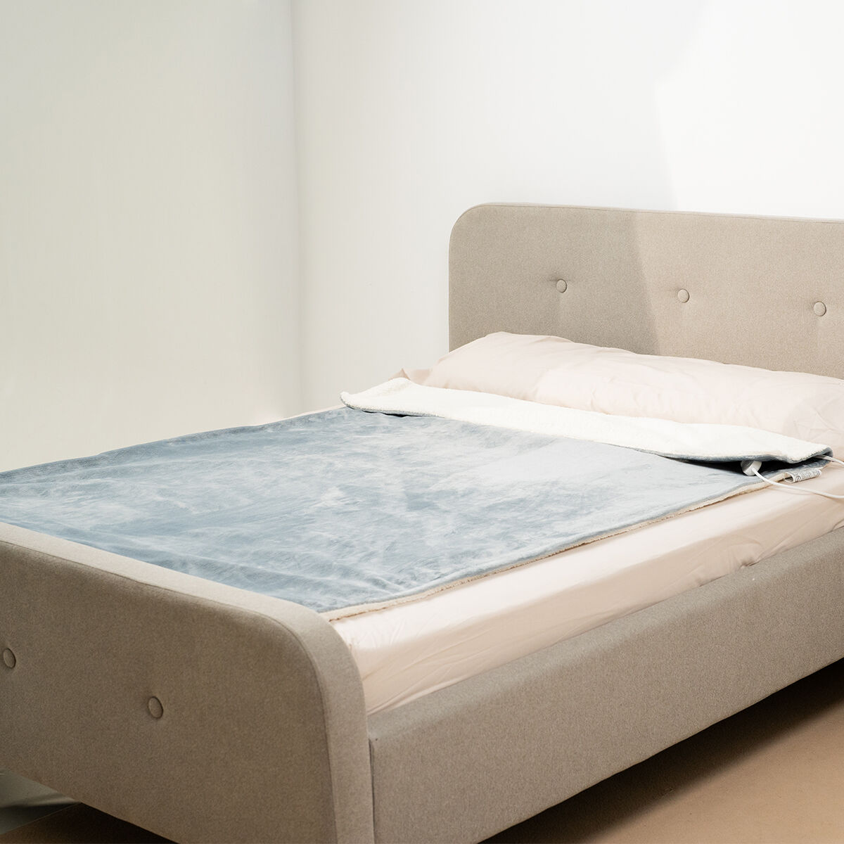 Elektrisk filt Heklet InnovaGoods Vit Grå 130 x 180 cm 160 W - 7