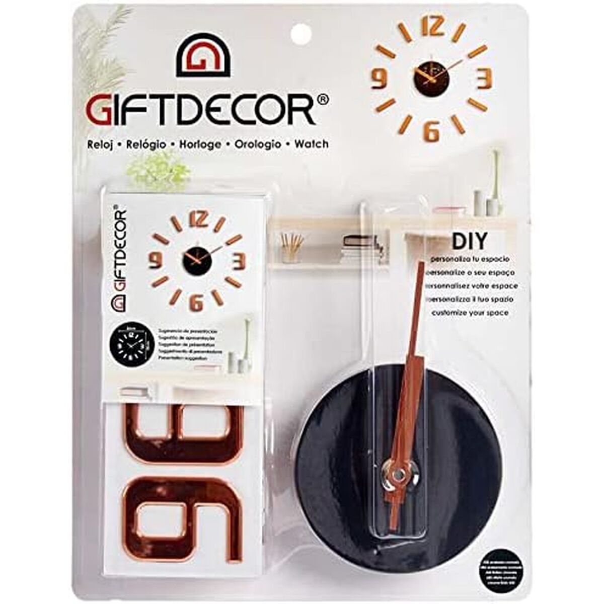 Väggklocka Gift Decor Brons Vidhäftande - 3