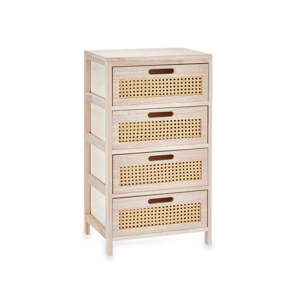 Byrå Gift Decor Rattan Naturell 40 x 73 x 29 cm 40 x 70 x 29 cm 4 lådor