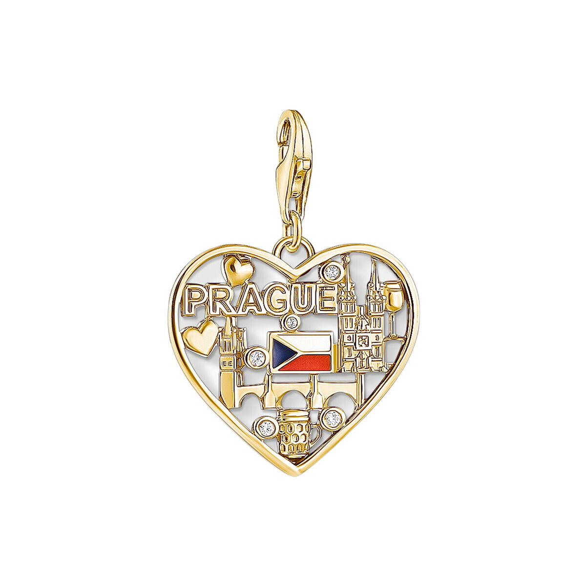 Dampärlor Thomas Sabo IC12365-565-7 Gyllene 2 cm