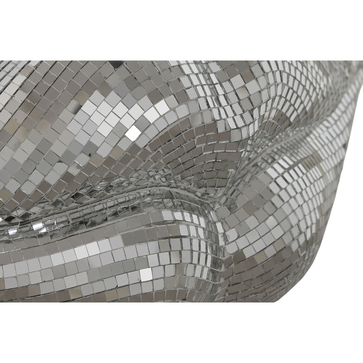 Prydnadsfigur Home ESPRIT Silvrig Läppar 33 x 11 x 14 cm - 3