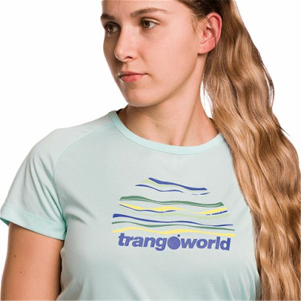 T-shirt med kortärm Dam Trangoworld Trangoworld Sihl Aquamarine - 3