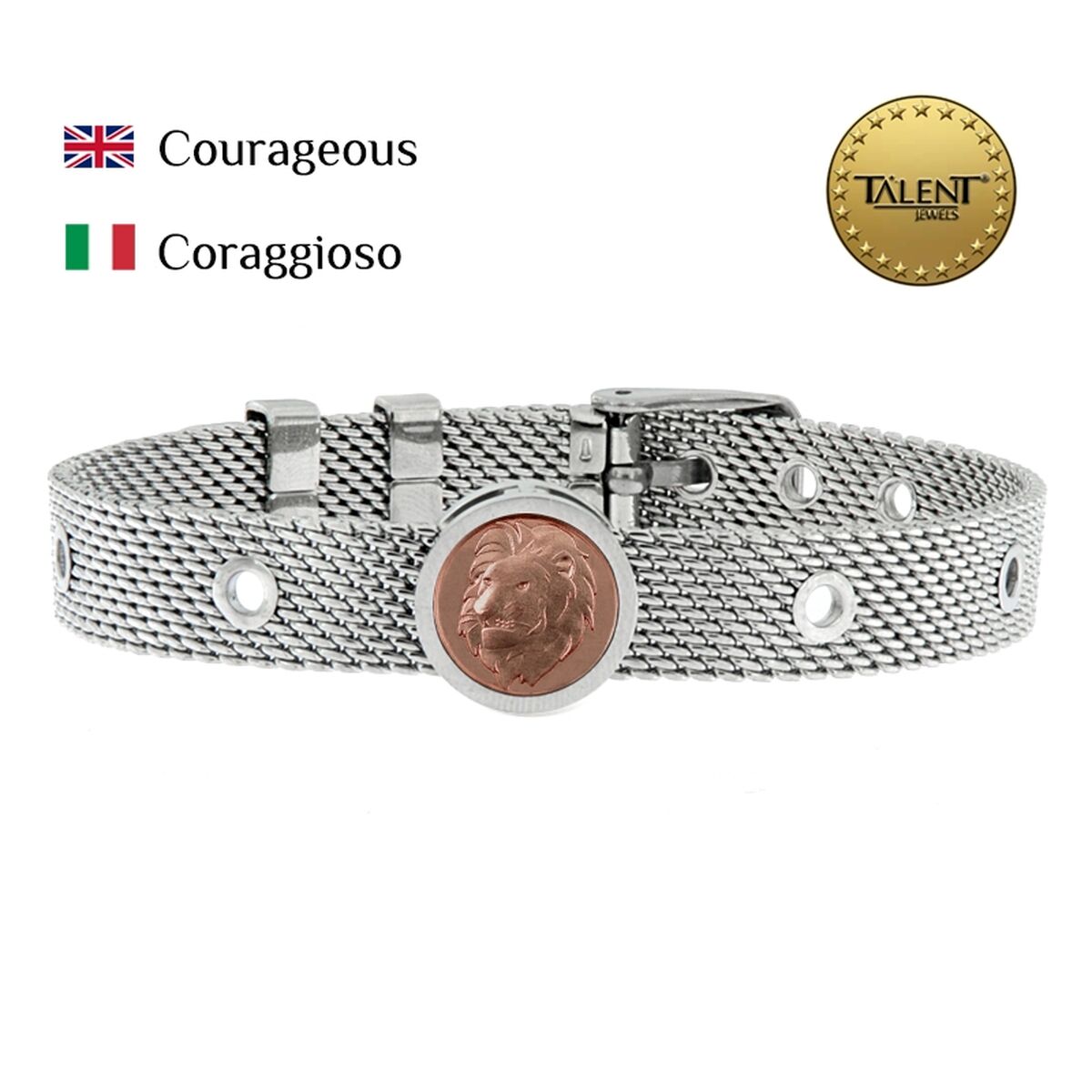 Unisexarmband Courageous Talent Jewels TJA-5-05-02-1-235 Silvrig - 2
