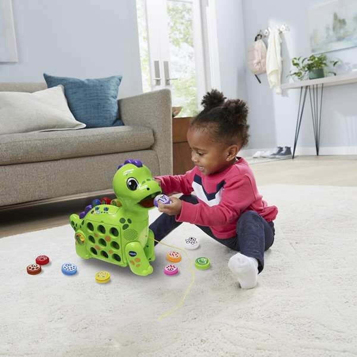 Interaktiv leksak Vtech 35 x 13,3 x 33 cm Grön Dinosaurie Interaktiv leksak Teckning Magnetic Äpple - 6