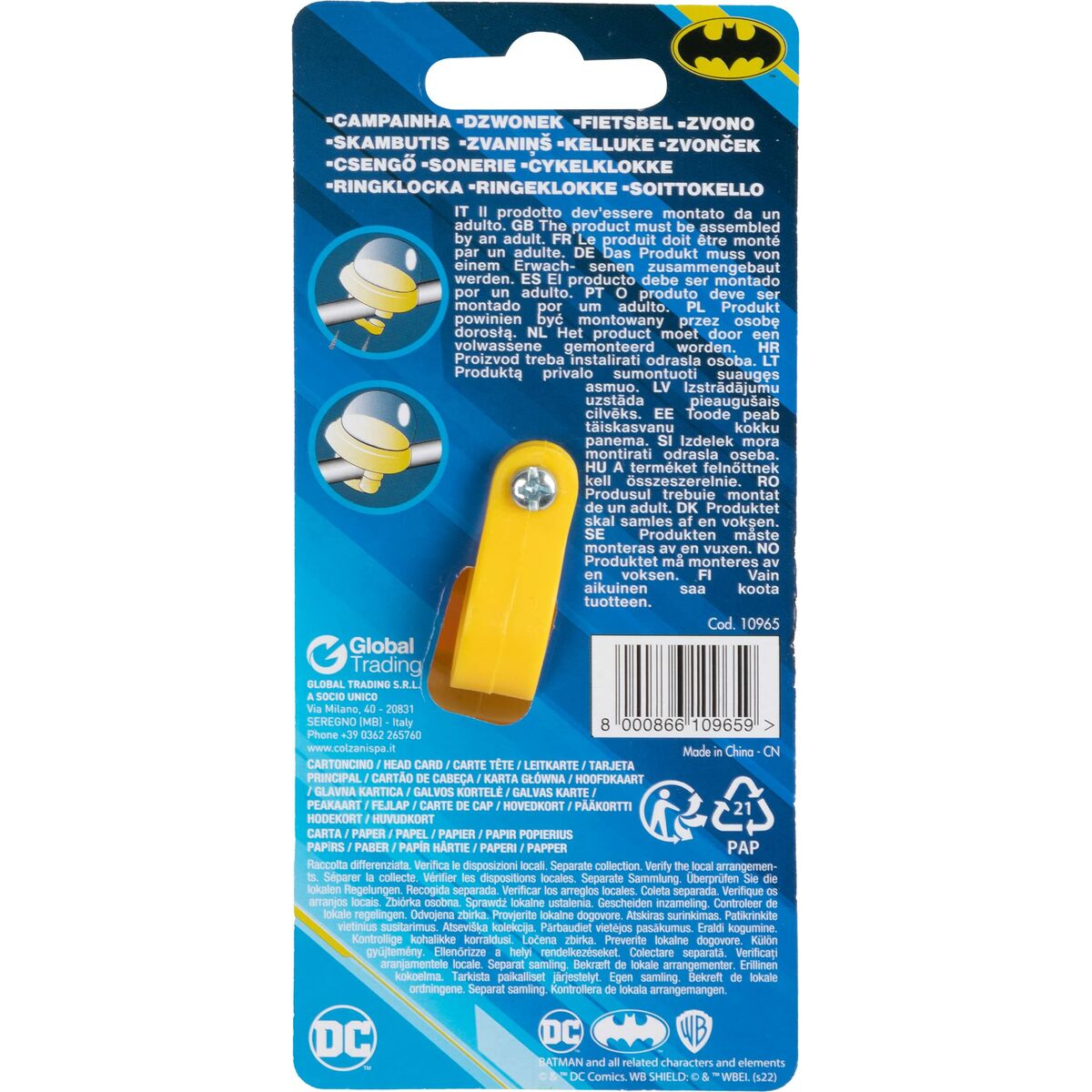 Ringklocka för barn Batman CZ10965 Gul - 2