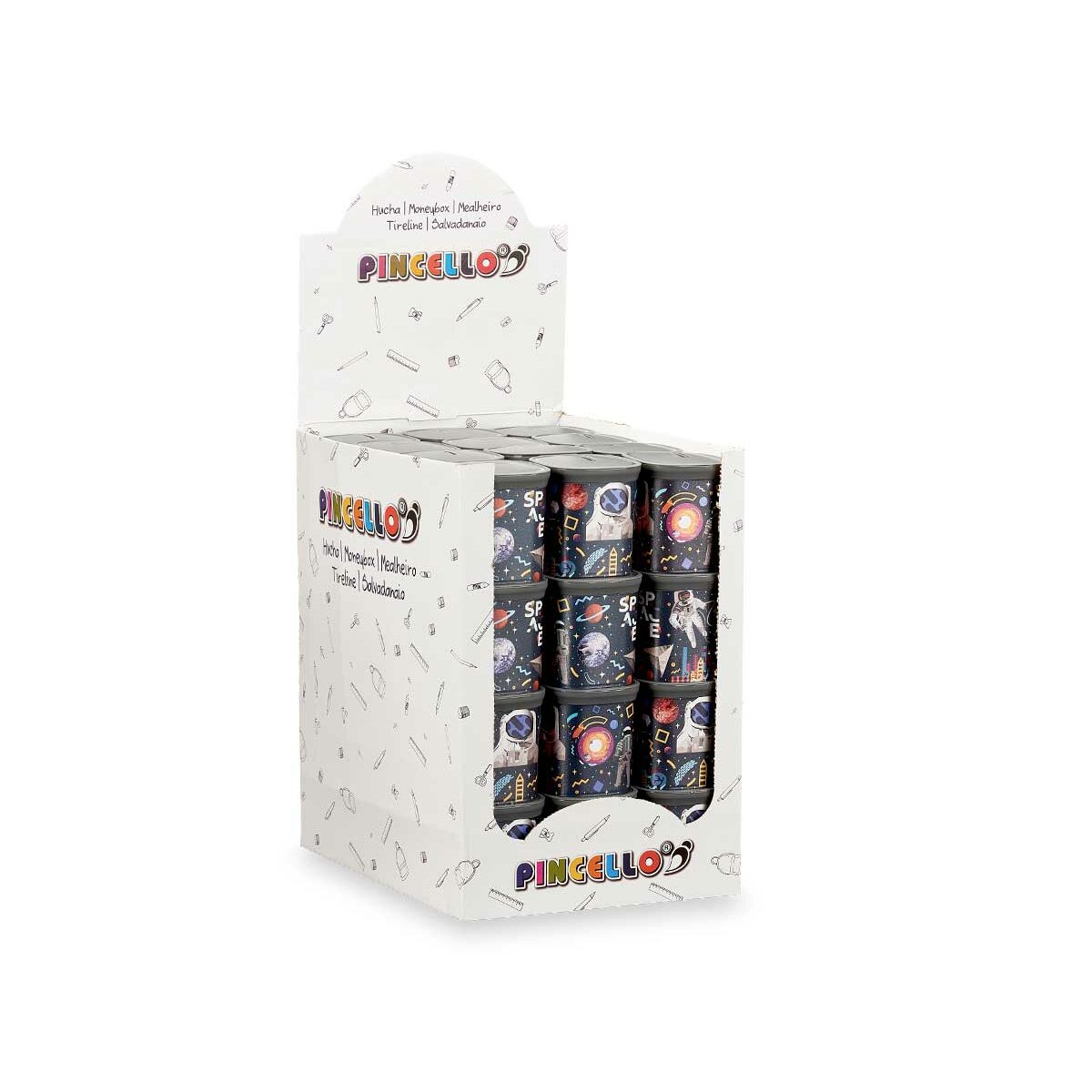 Sparbössa Pincello Plast Astronaut 9 x 10,2 x 9 cm Multicolour (48 antal) - 2