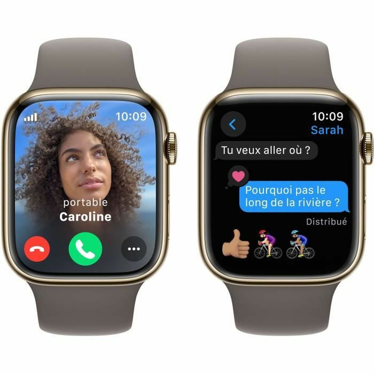 Smartklocka Apple Series 9 Brun Gyllene 45 mm - 4