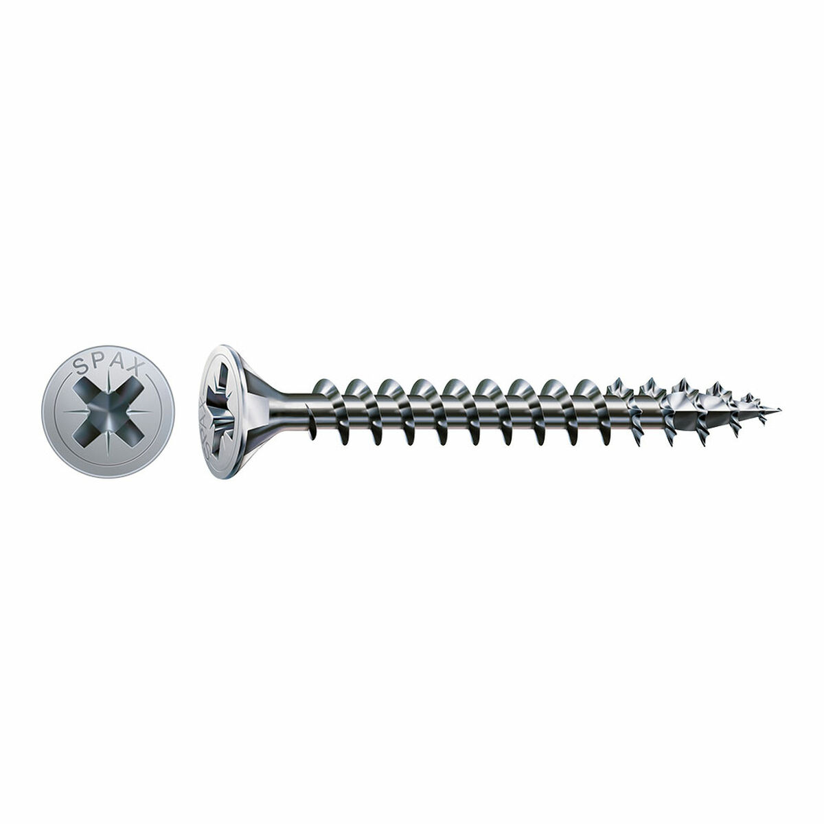 Låda med skruvar SPAX Träskruv Platt huvud (4,5 x 20 mm)