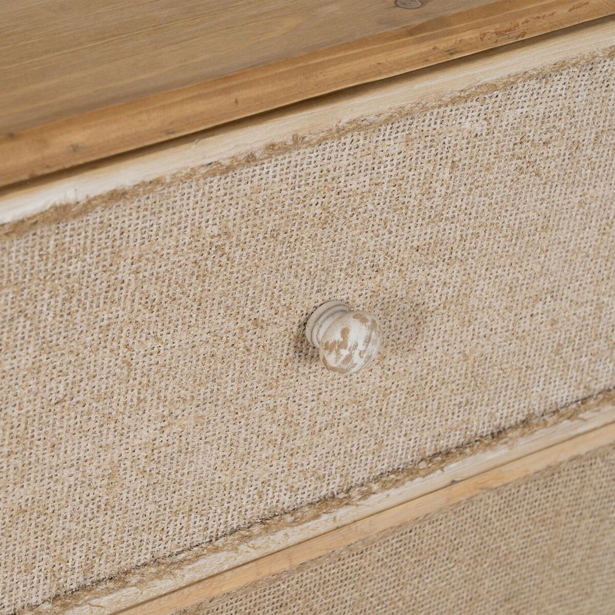 Nattduksbord GEREL Naturell Granträ Trä MDF Naturliga fibrer 46 x 37 x 76 cm - 6