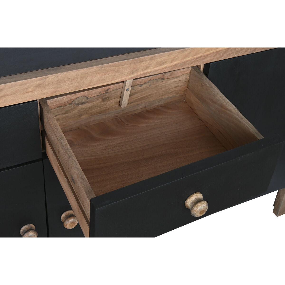 Skänk DKD Home Decor Svart Naturell Trä 177 x 38 x 75 cm - 5