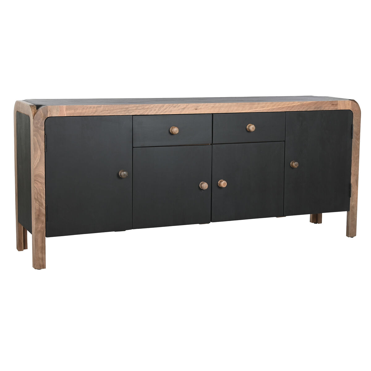 Skänk DKD Home Decor Svart Naturell Trä 177 x 38 x 75 cm - 9