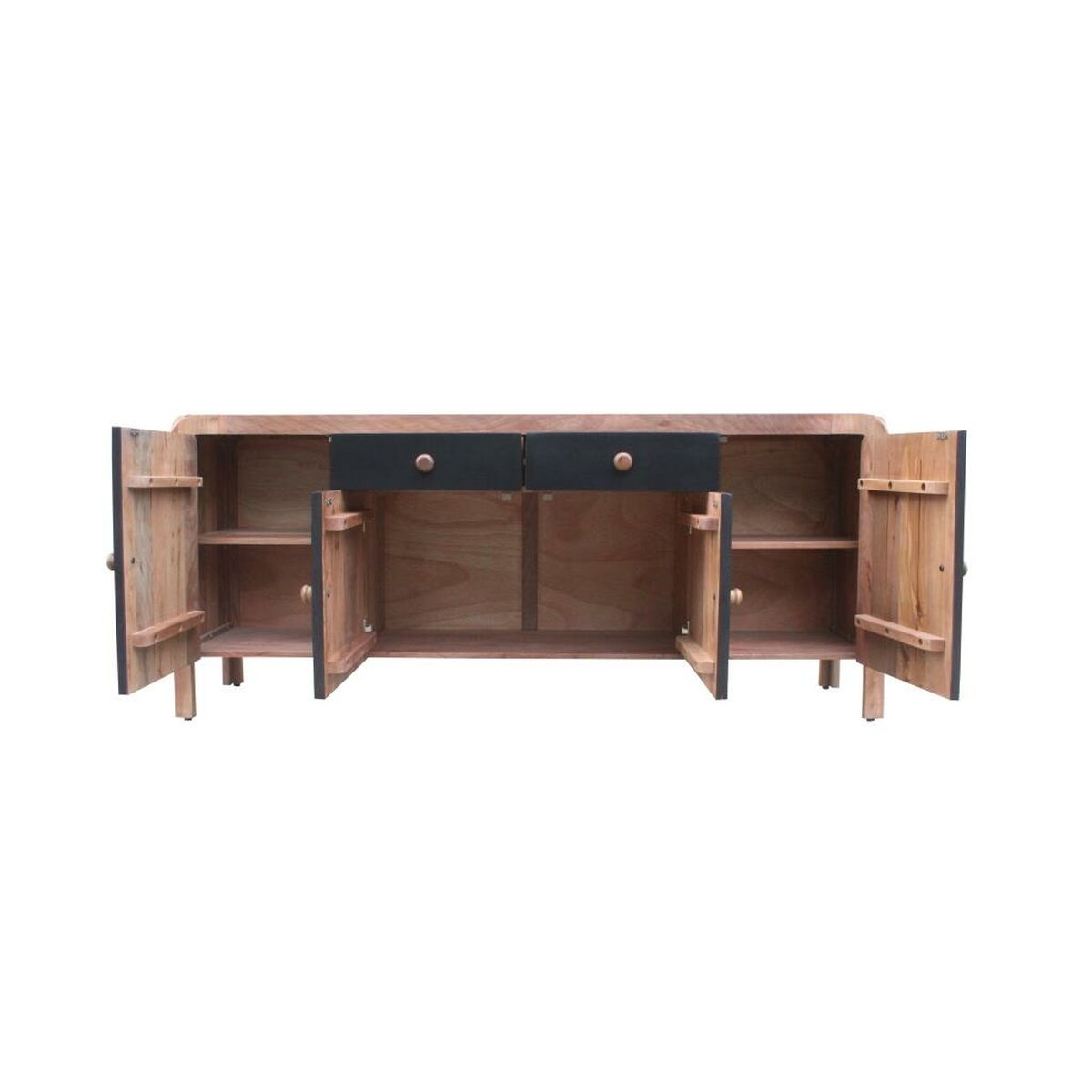 Skänk DKD Home Decor Svart Naturell Trä 177 x 38 x 75 cm - 10