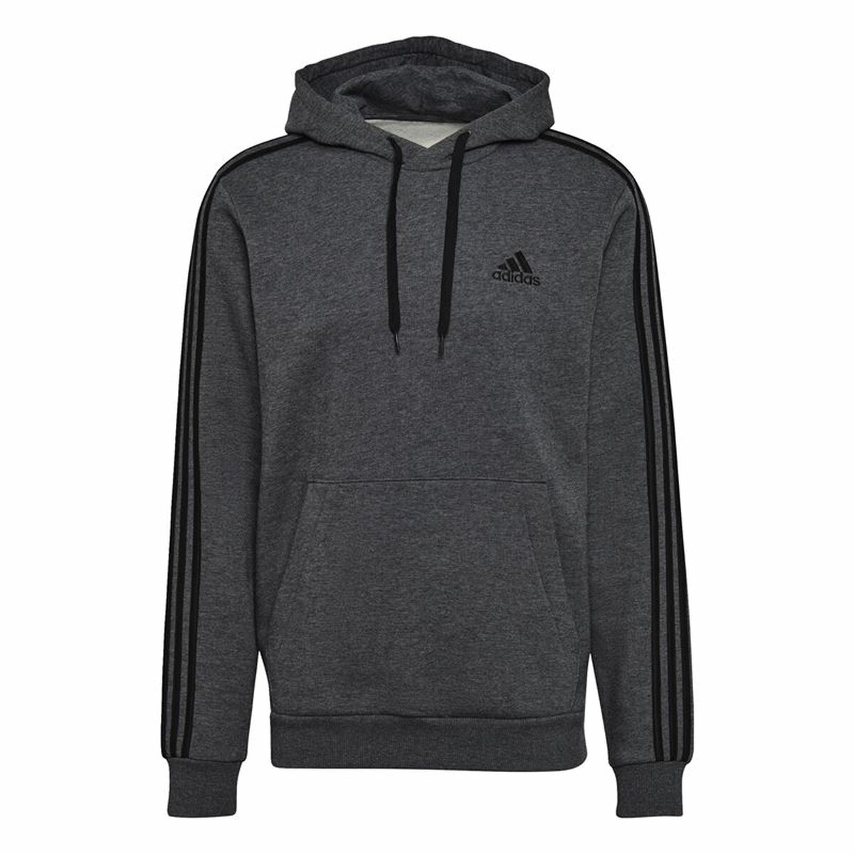 Tröja med huva Herr Adidas 3 Stripes Ljusgrå - 2