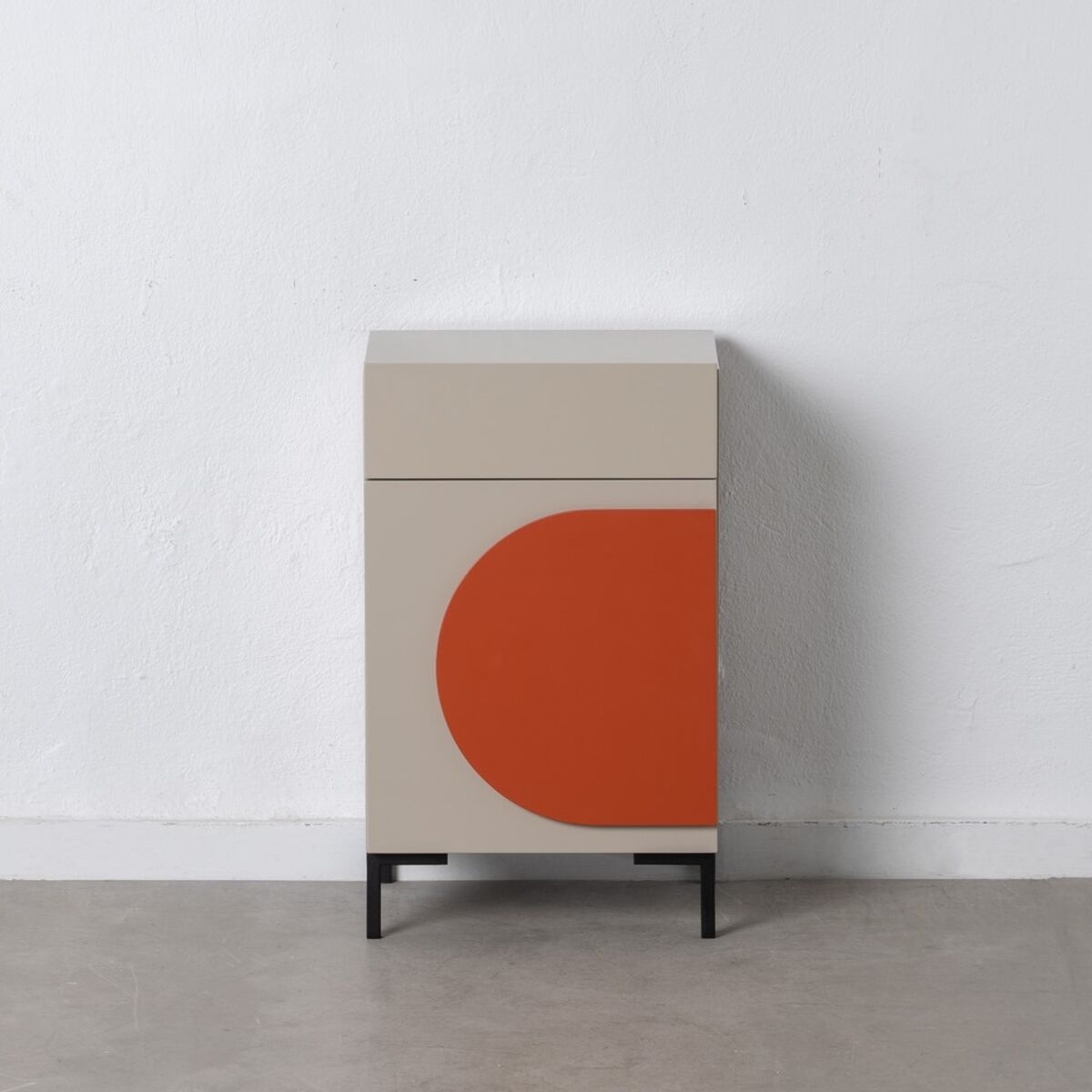 Nattduksbord NECTO Orange Beige-brun (taupe) Järn Trä MDF 40 x 31,2 x 66,2 cm - 2