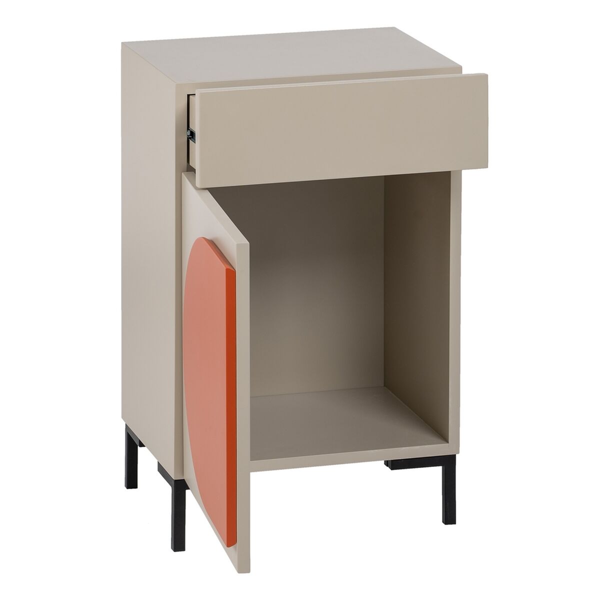 Nattduksbord NECTO Orange Beige-brun (taupe) Järn Trä MDF 40 x 31,2 x 66,2 cm - 3