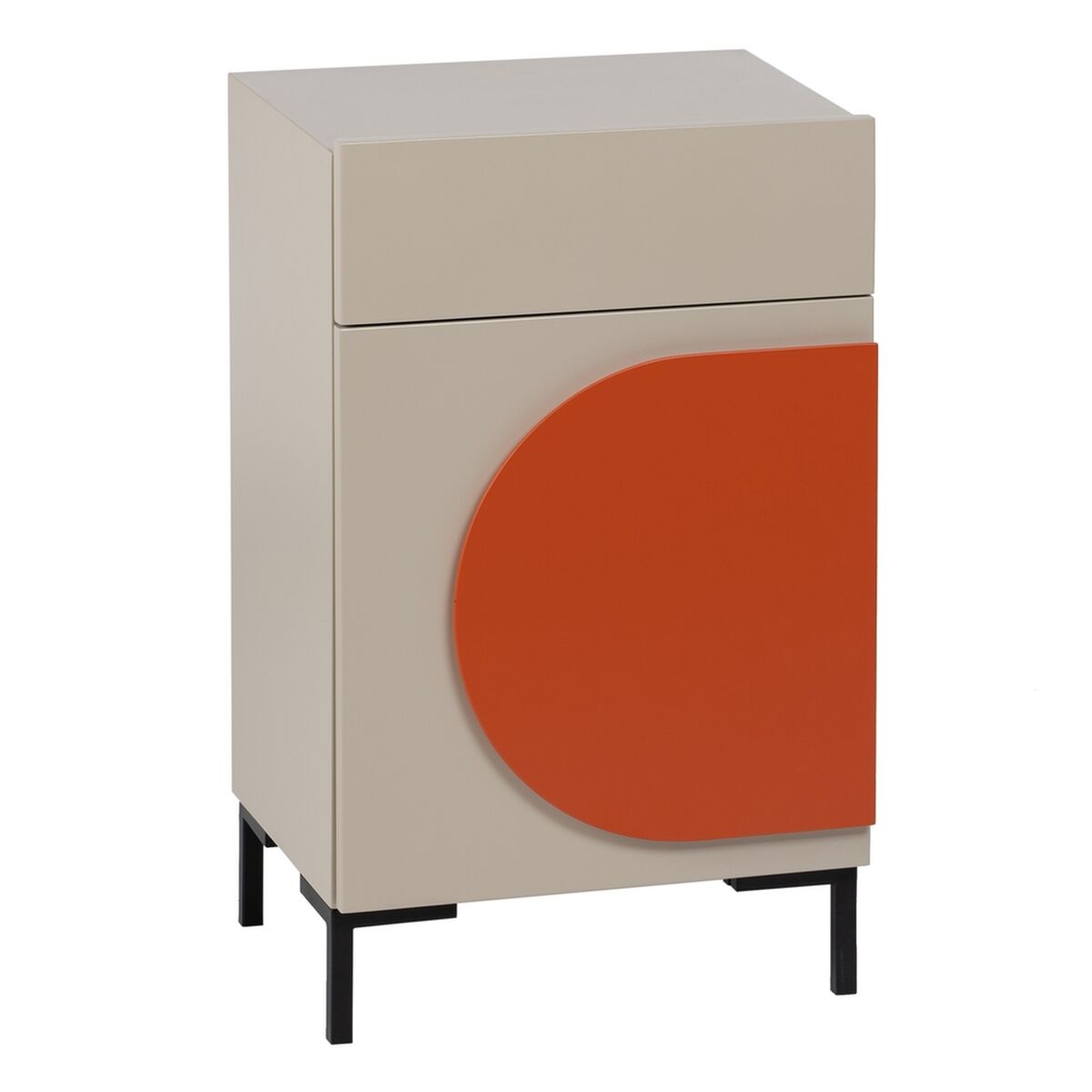 Nattduksbord NECTO Orange Beige-brun (taupe) Järn Trä MDF 40 x 31,2 x 66,2 cm