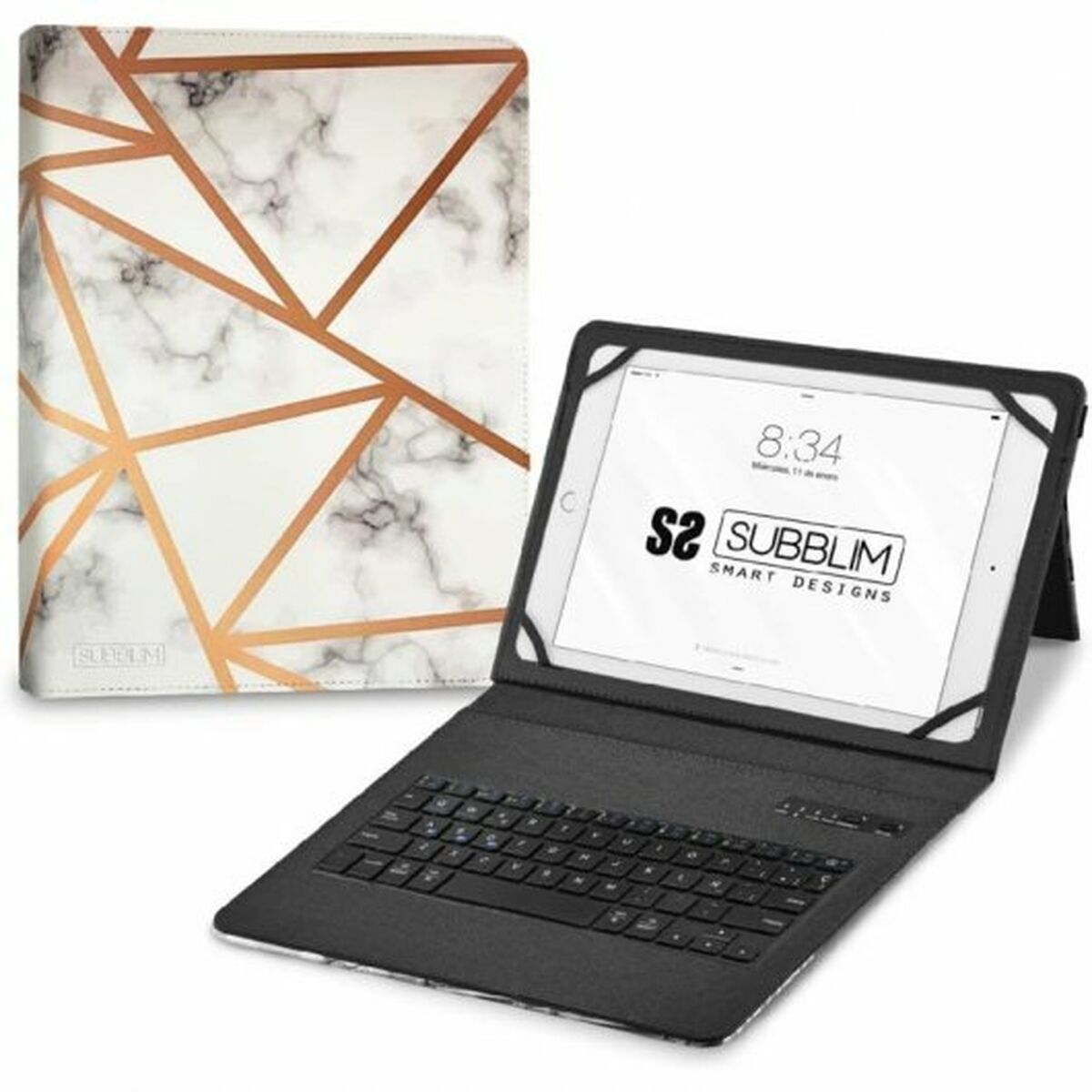 Väska till Läsplatta och Tangentbord Subblim SUBKT5-BTTW10 Vit macOS - 2