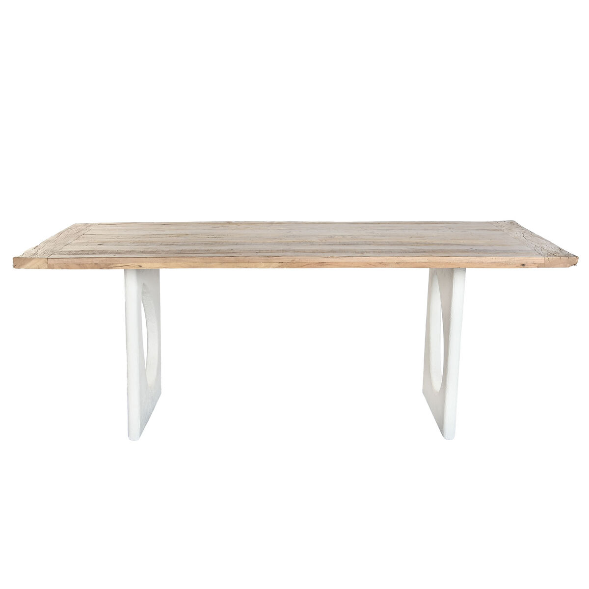 Matsalsbord Home ESPRIT Vit Naturell Återvunnet Trä Mangoträ 200 x 100 x 77 cm 200,5 x 100,5 x 77 cm - 2