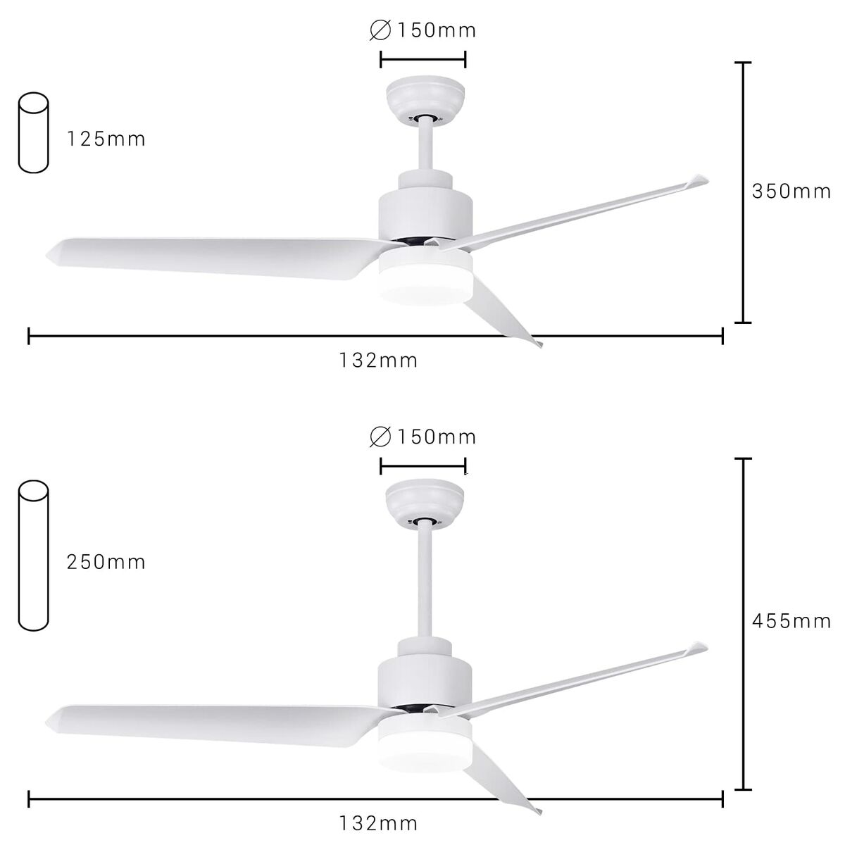 Takfläkt med belysning SPC Internet 6499B MAX2 43 W Vit - 2