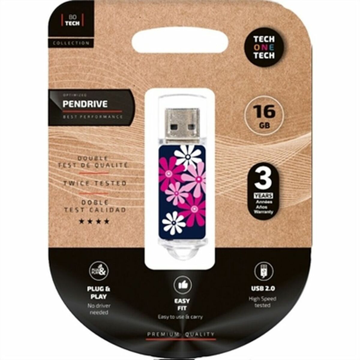 USB-minne Tech One Tech TEC4017-16 16 GB
