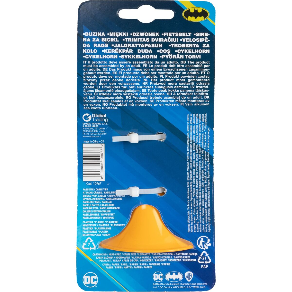 Ringklocka för barn Batman CZ10967 Svart/Gul - 14