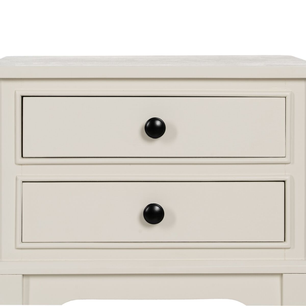 Nattduksbord Vit furuträ Trä MDF 43 X 33 X 60 CM - 6