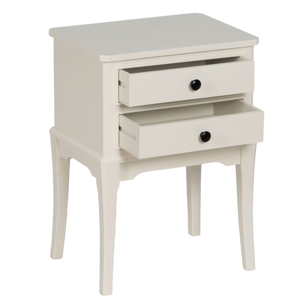 Nattduksbord Vit furuträ Trä MDF 43 X 33 X 60 CM - 4