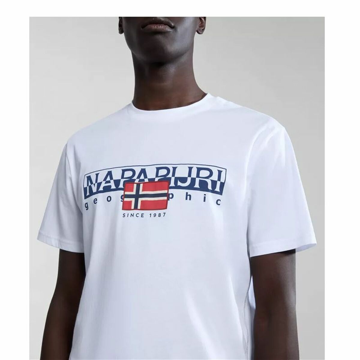T-shirt med kortärm Herr Napapijri S-Aylmer Vit - 4