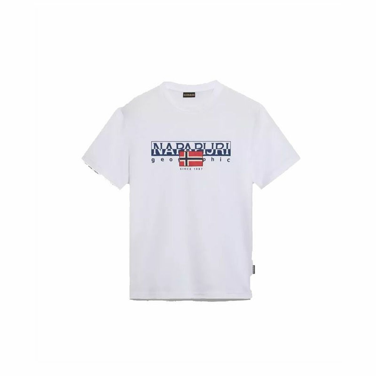 T-shirt med kortärm Herr Napapijri S-Aylmer Vit