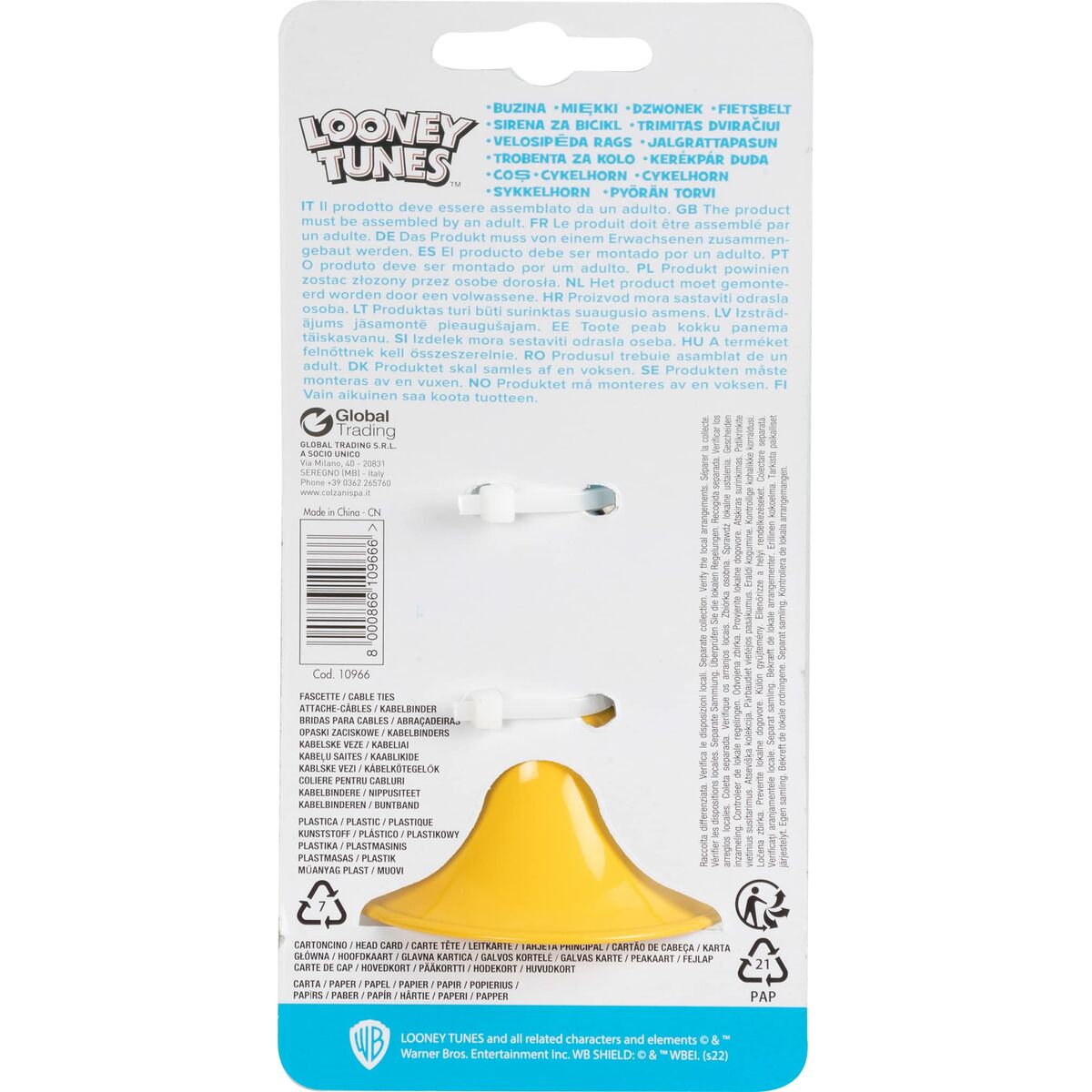 Ringklocka för barn Looney Tunes CZ10966 Gul - 2