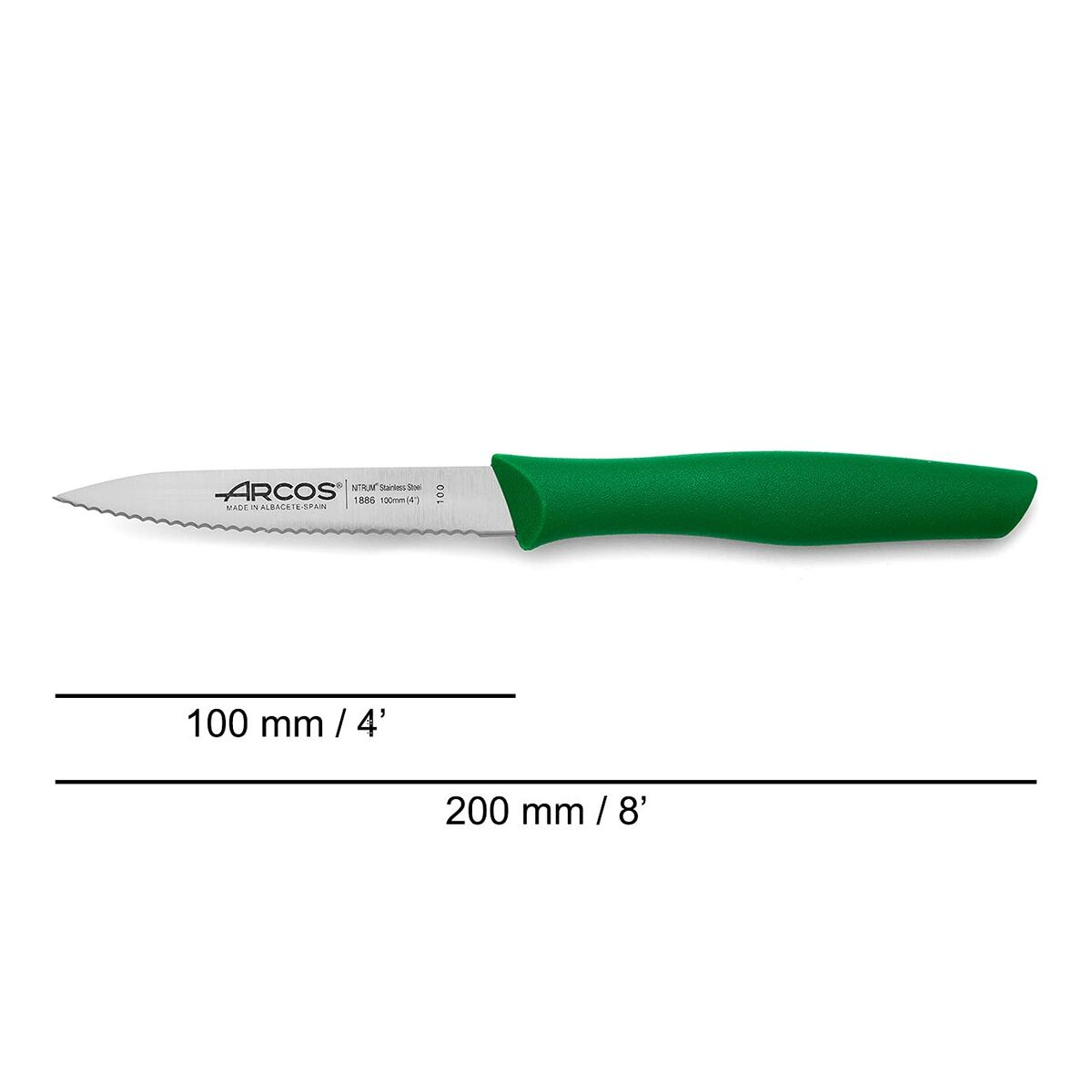 Skalkniv Arcos Nova Grön Rostfritt stål polypropen 10 cm - 2