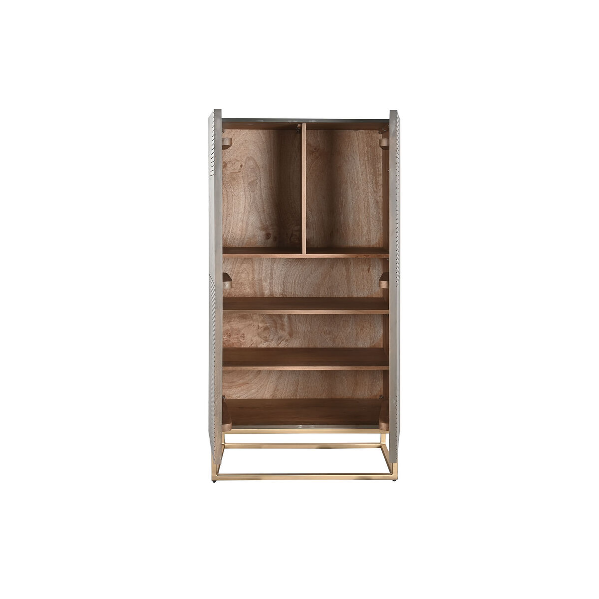 Skåp DKD Home Decor 70 x 38 x 140 cm Gyllene Trä Mörkgrå - 3
