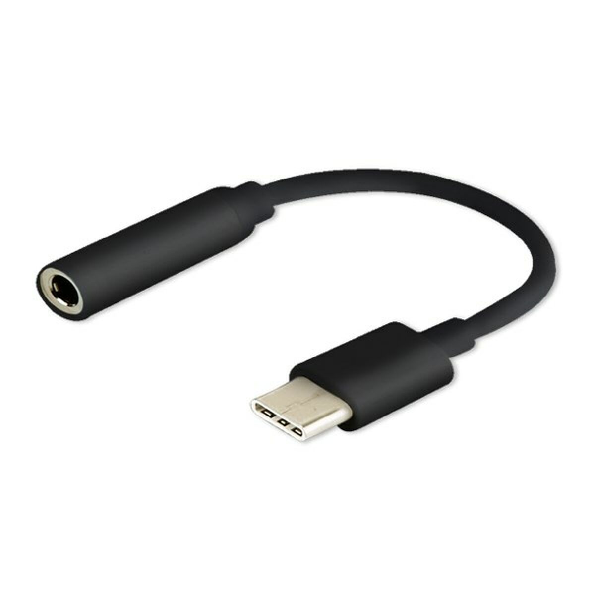 USB C till Jack 3.5 mm Adapter Savio AK-35/B Svart - 3
