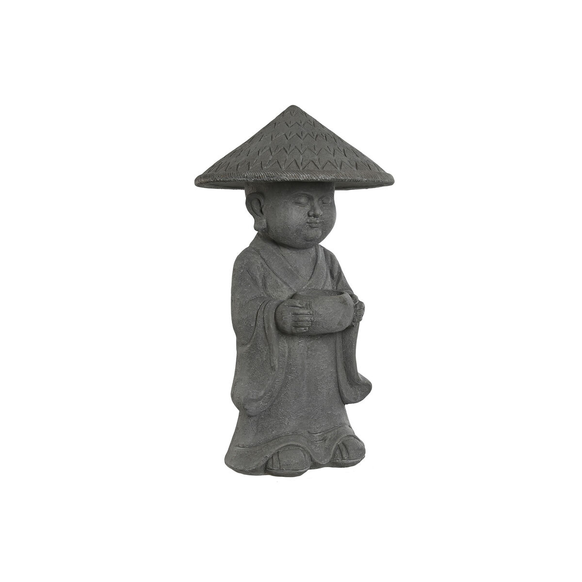 Prydnadsfigur Home ESPRIT Grå Munk Orientalisk 30 x 30 x 53 cm