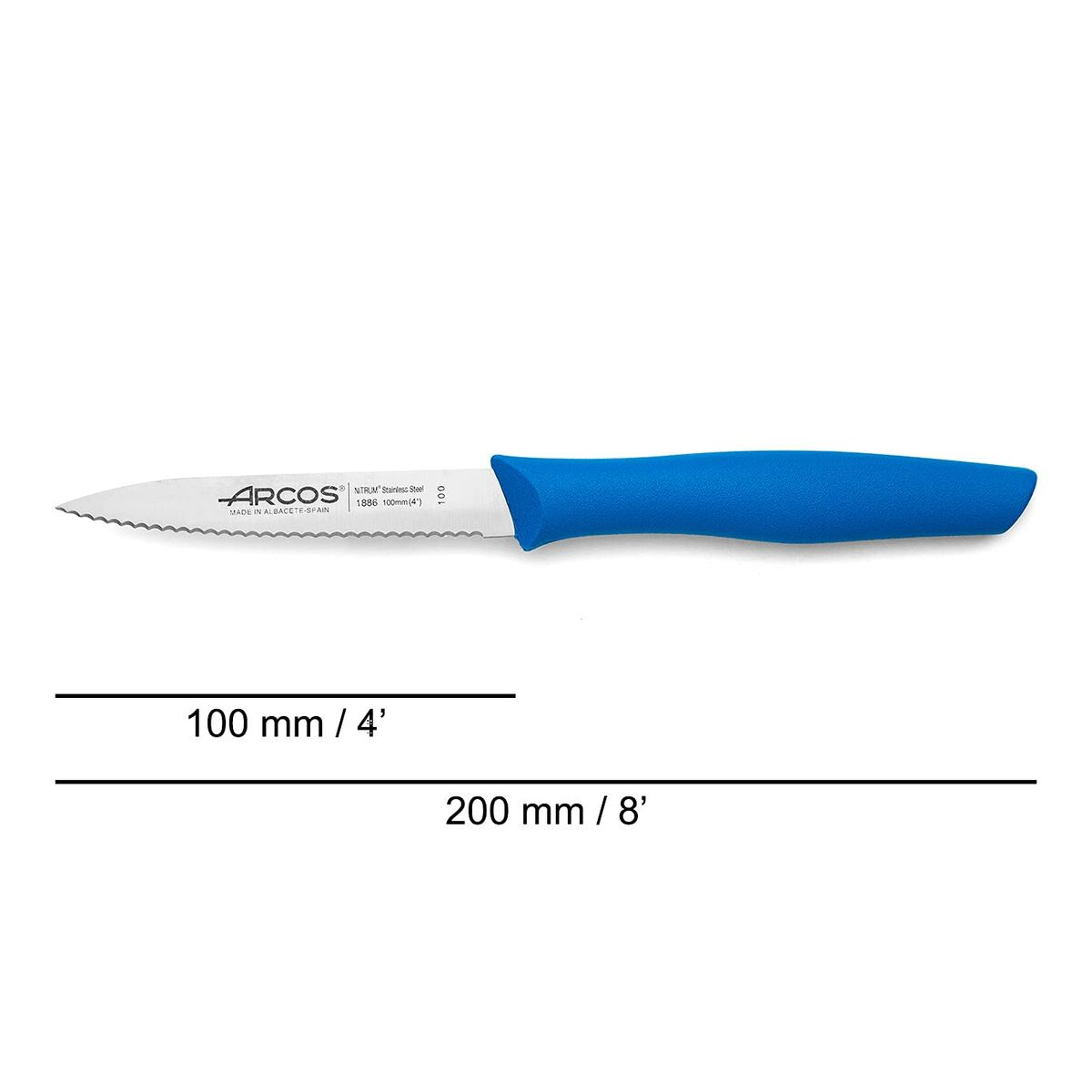 Skalkniv Arcos Nova Blå Rostfritt stål polypropen 10 cm - 3