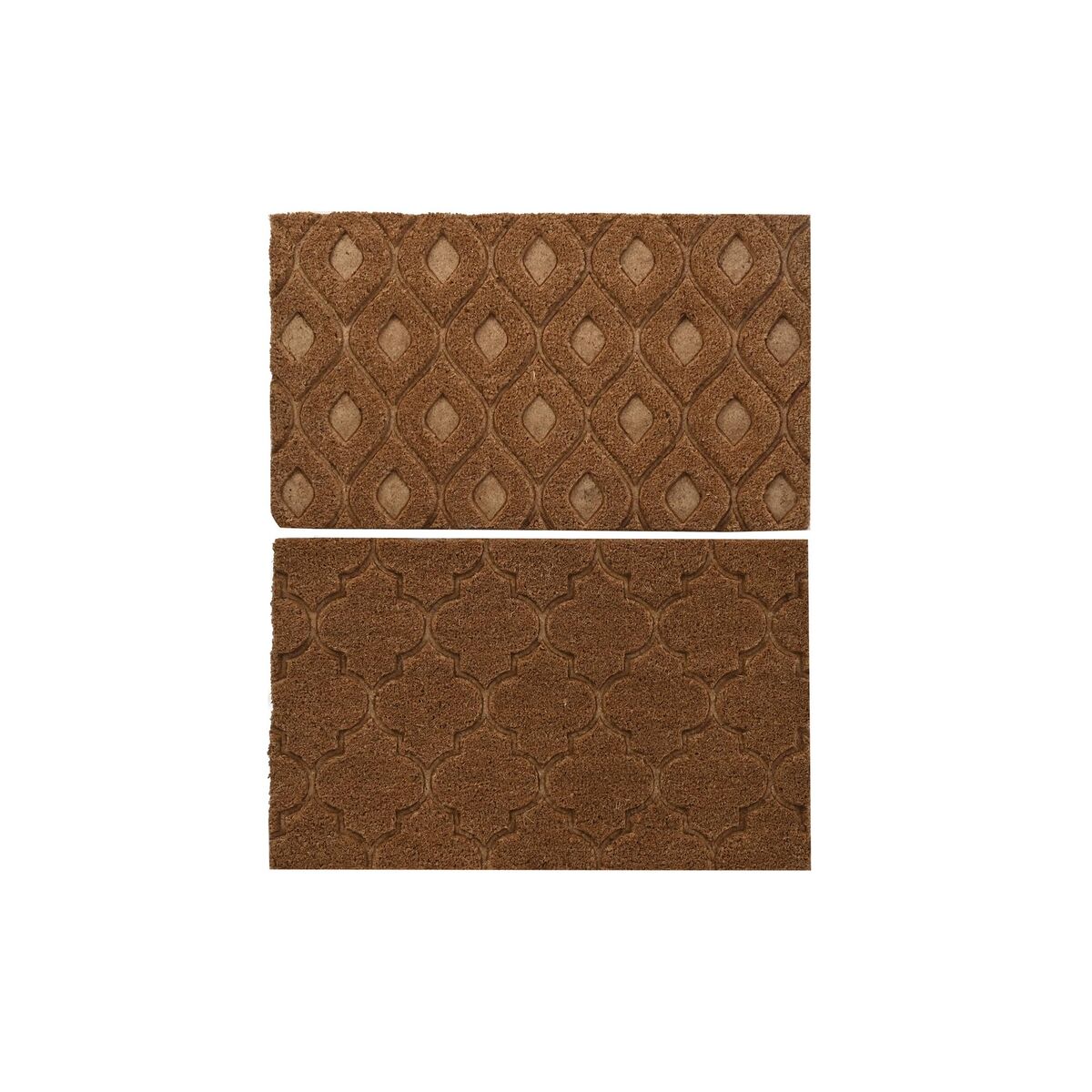 Dörrmatta DKD Home Decor Brun Gummi Kokosnöt (75 x 45 x 2,3 cm) (2 antal)