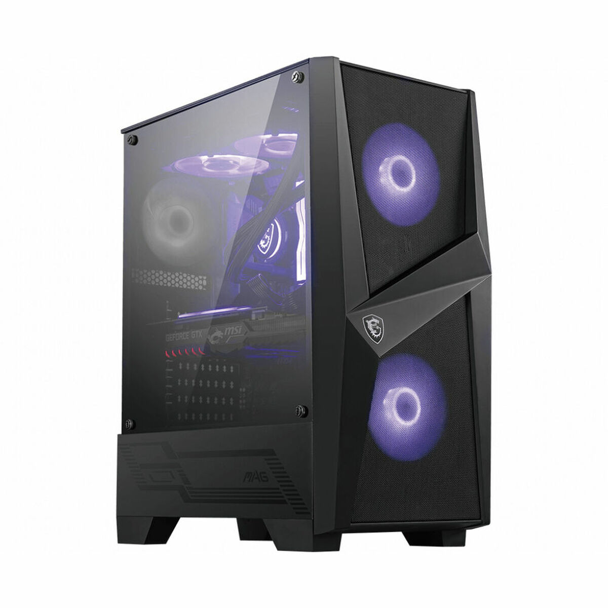 ATX Semitorn MSI MAG FORGE 100M Vit Svart Multicolour Violett