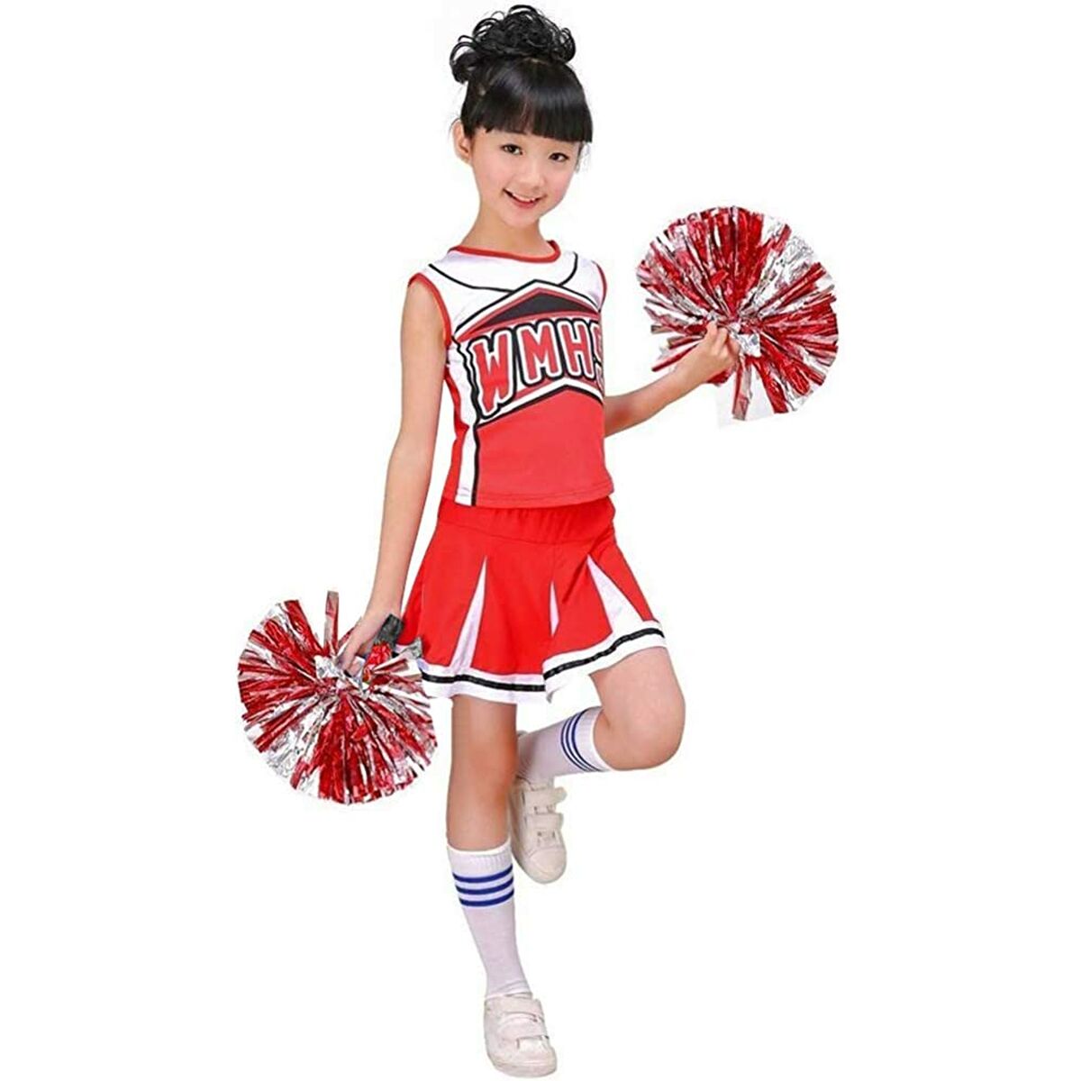 Maskeraddräkt för barn Cheerleader Röd 150 cm (Renoverade B) - 2