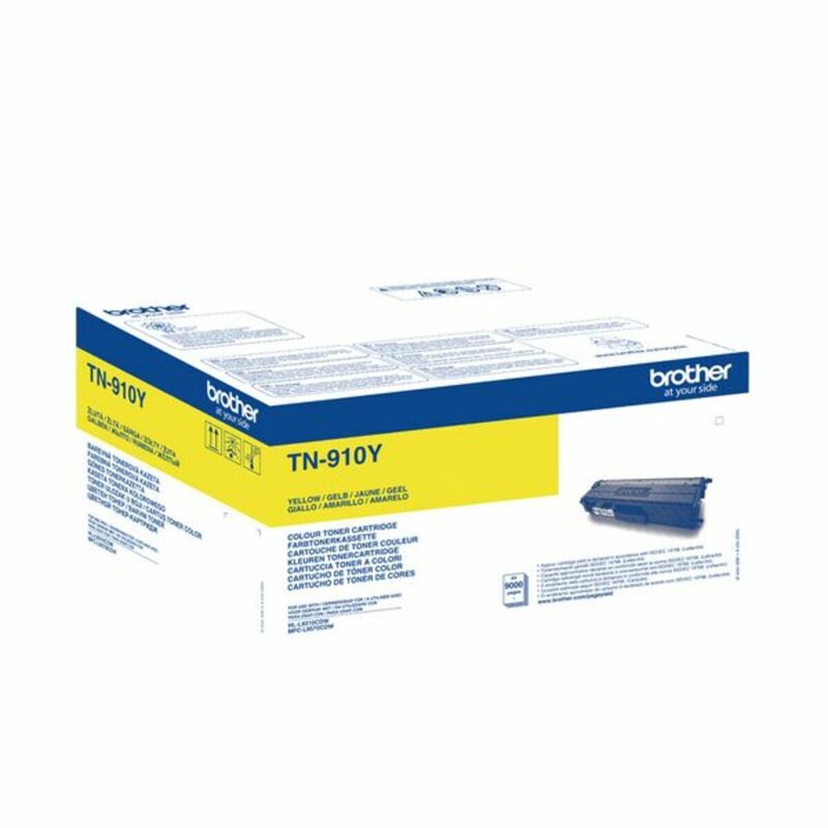 Original Toner Brother TN910Y Gul Svart (1 antal) - 2