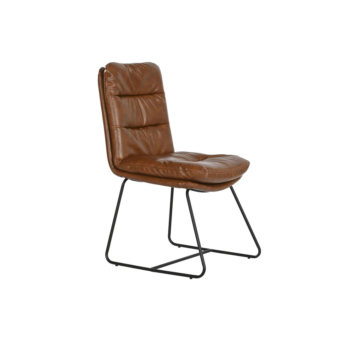 Matsalsstol Home ESPRIT Syntetiskt läder Metall 71 x 49 x 90 cm