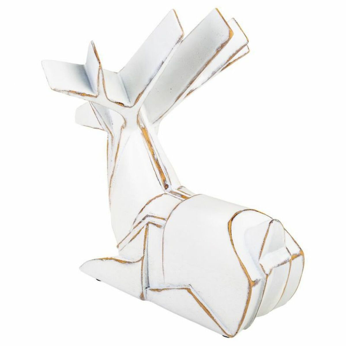 Prydnadsfigur Alexandra House Living Vit Rådjur 24 x 27 x 26 cm - 5