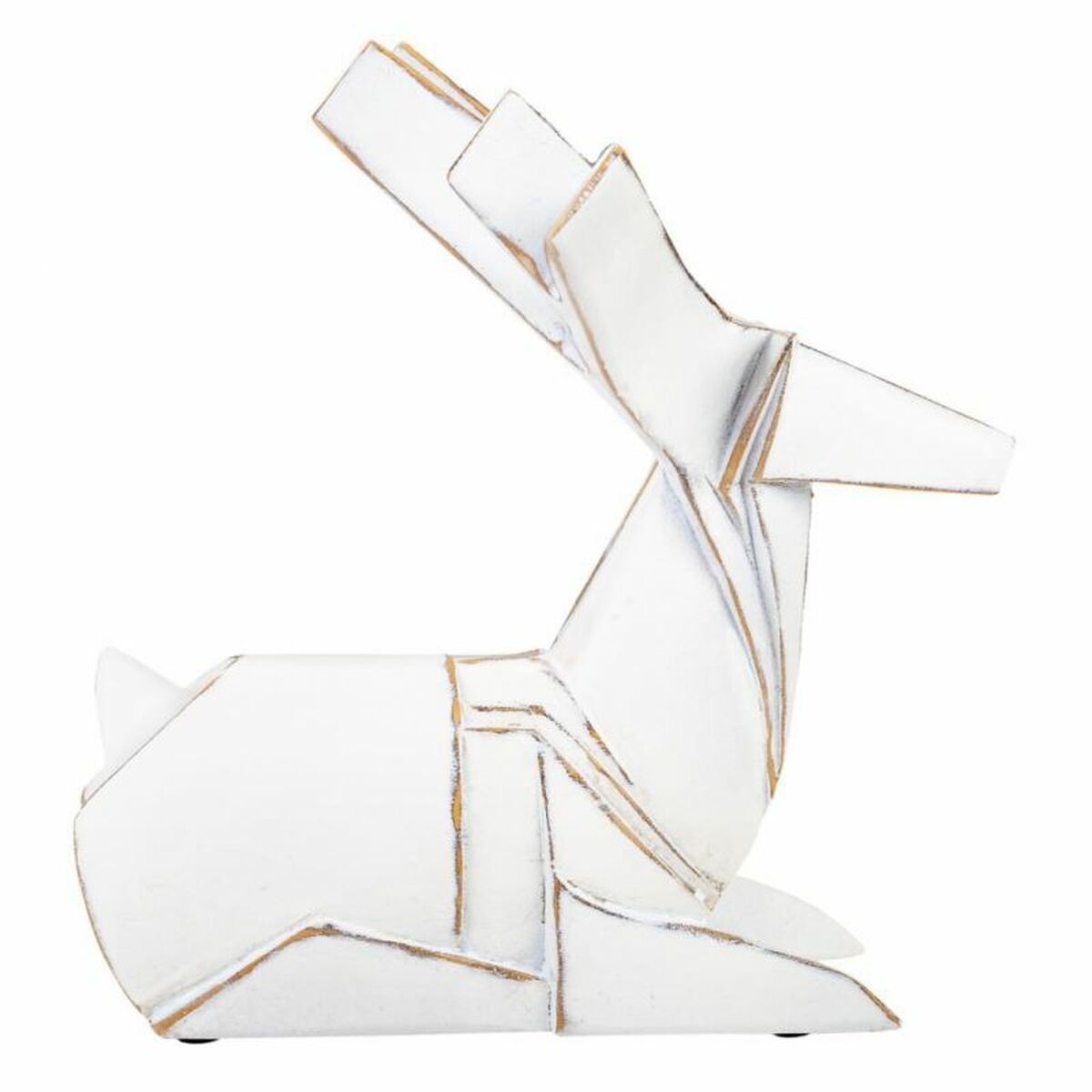Prydnadsfigur Alexandra House Living Vit Rådjur 24 x 27 x 26 cm - 3