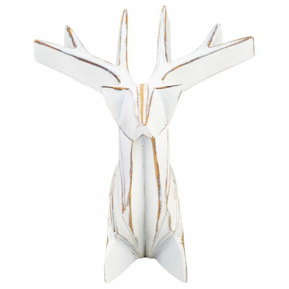 Prydnadsfigur Alexandra House Living Vit Rådjur 24 x 27 x 26 cm - 4