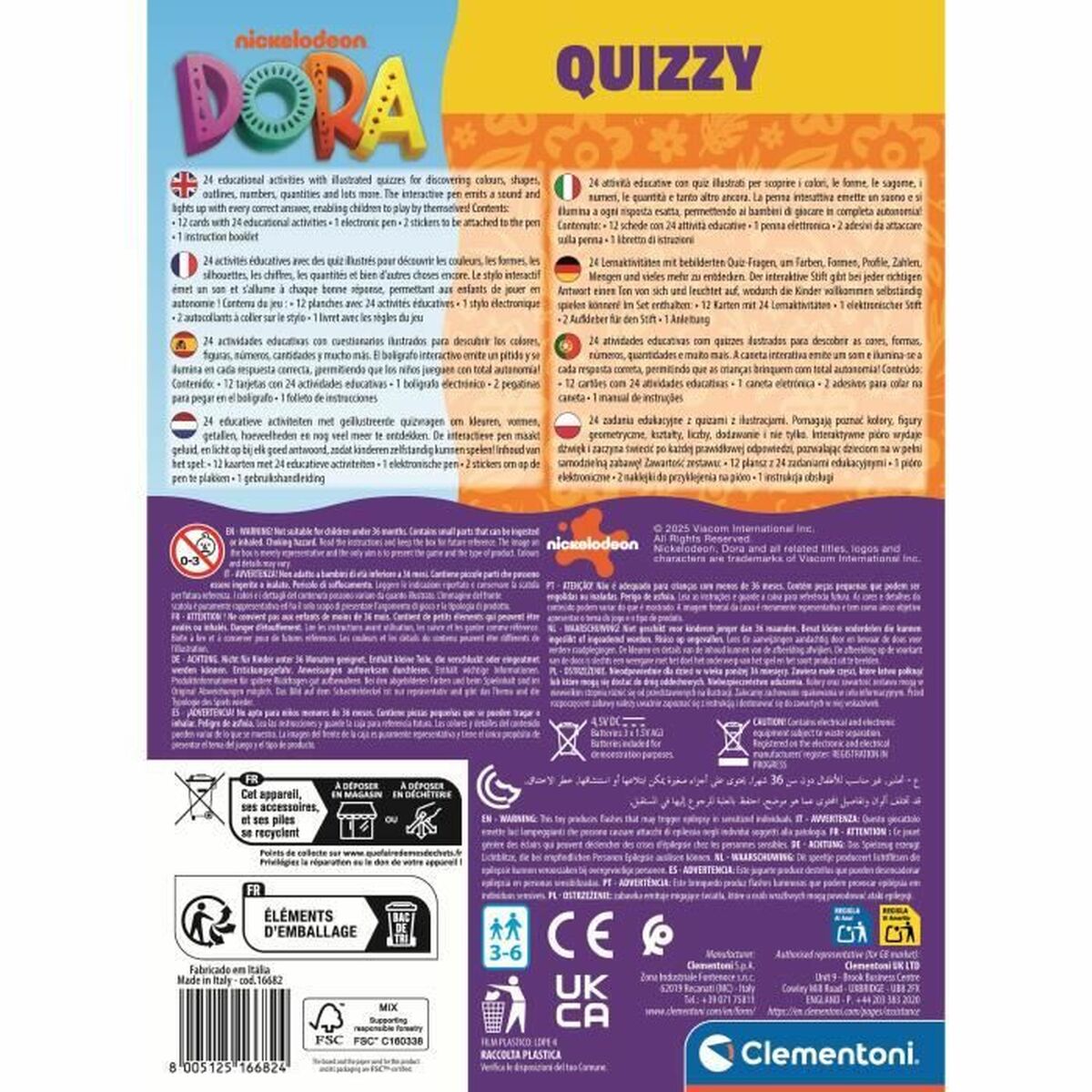 Utbildningsspel Clementoni Dora Quizzy - 2