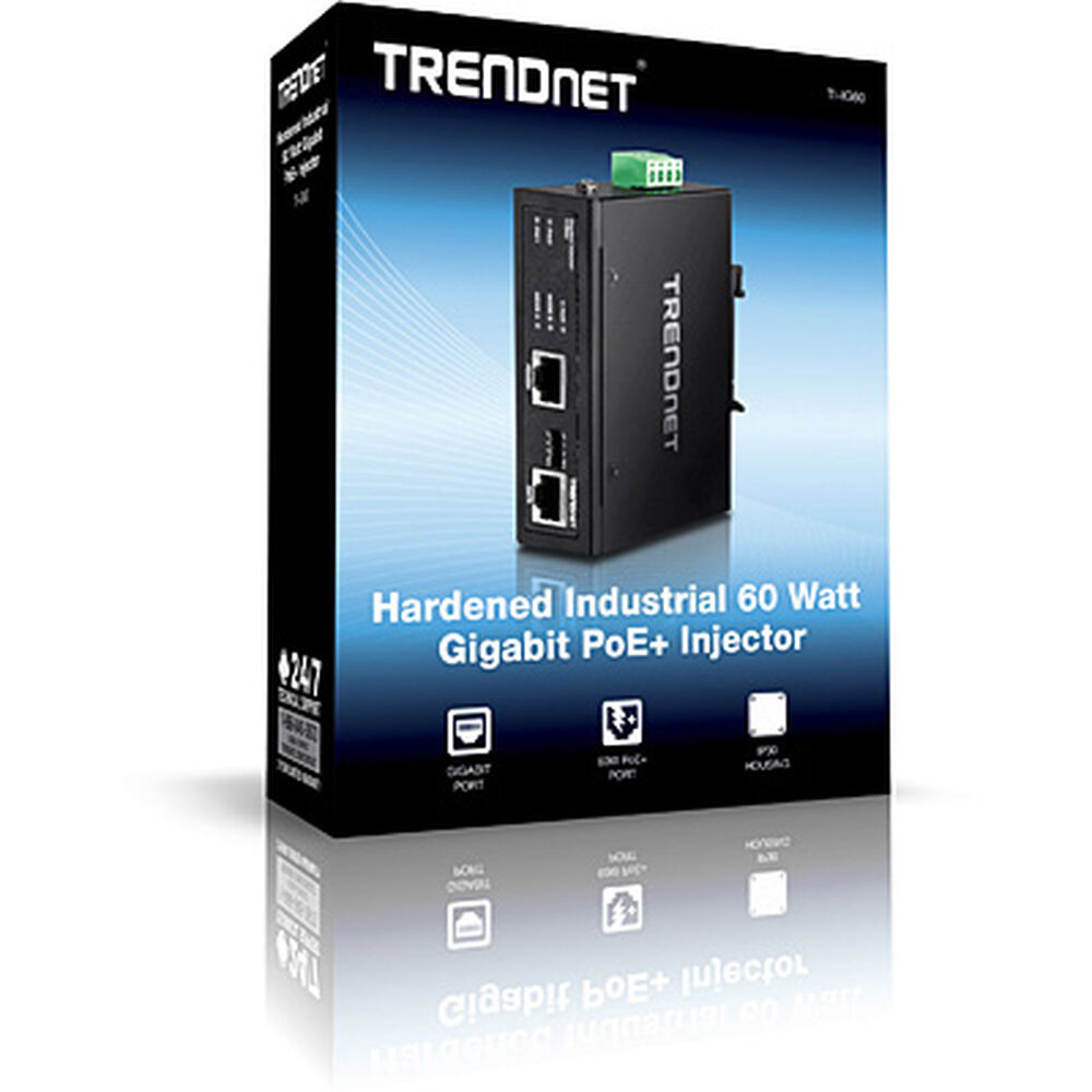 POE-injektor Trendnet TI-IG60 1000 Mbit/s Svart - 2