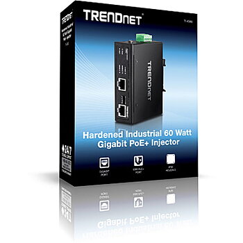 POE-injektor Trendnet TI-IG60 1000 Mbit/s Svart