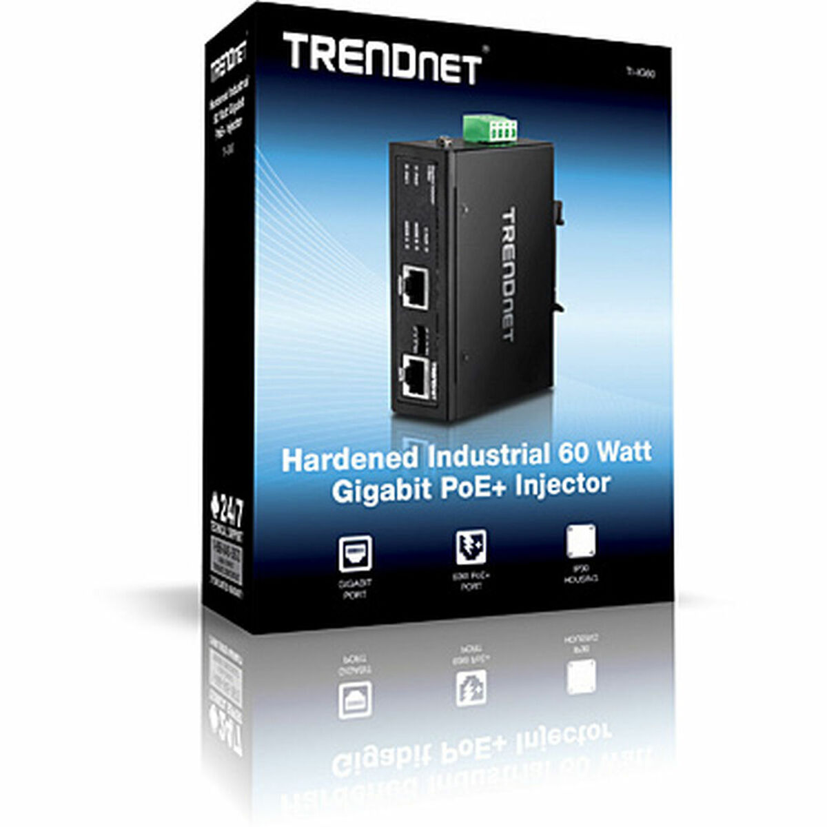 POE-injektor Trendnet TI-IG60 1000 Mbit/s Svart - 12