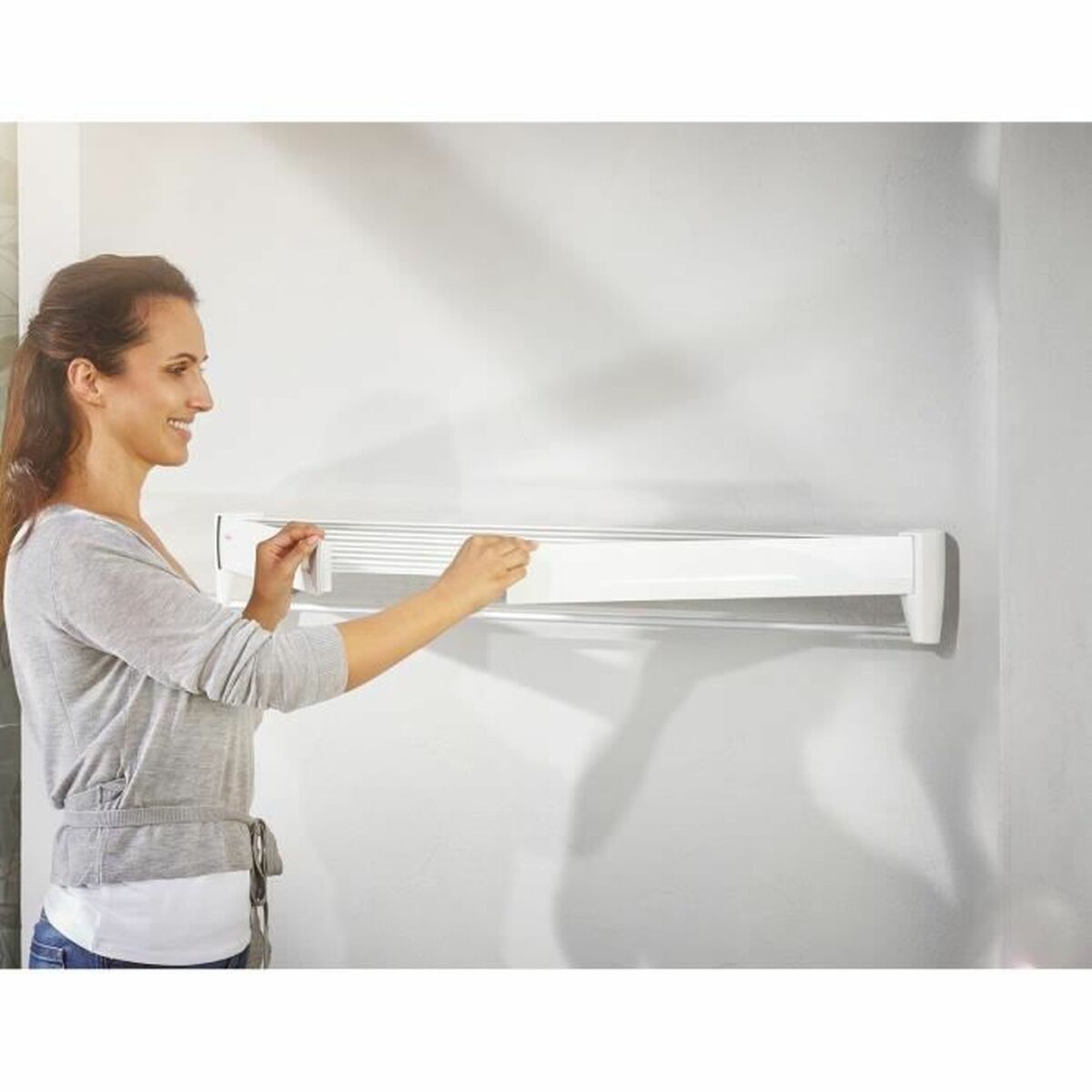 Torklina Leifheit Vit Metall 72 x 37 cm - 5