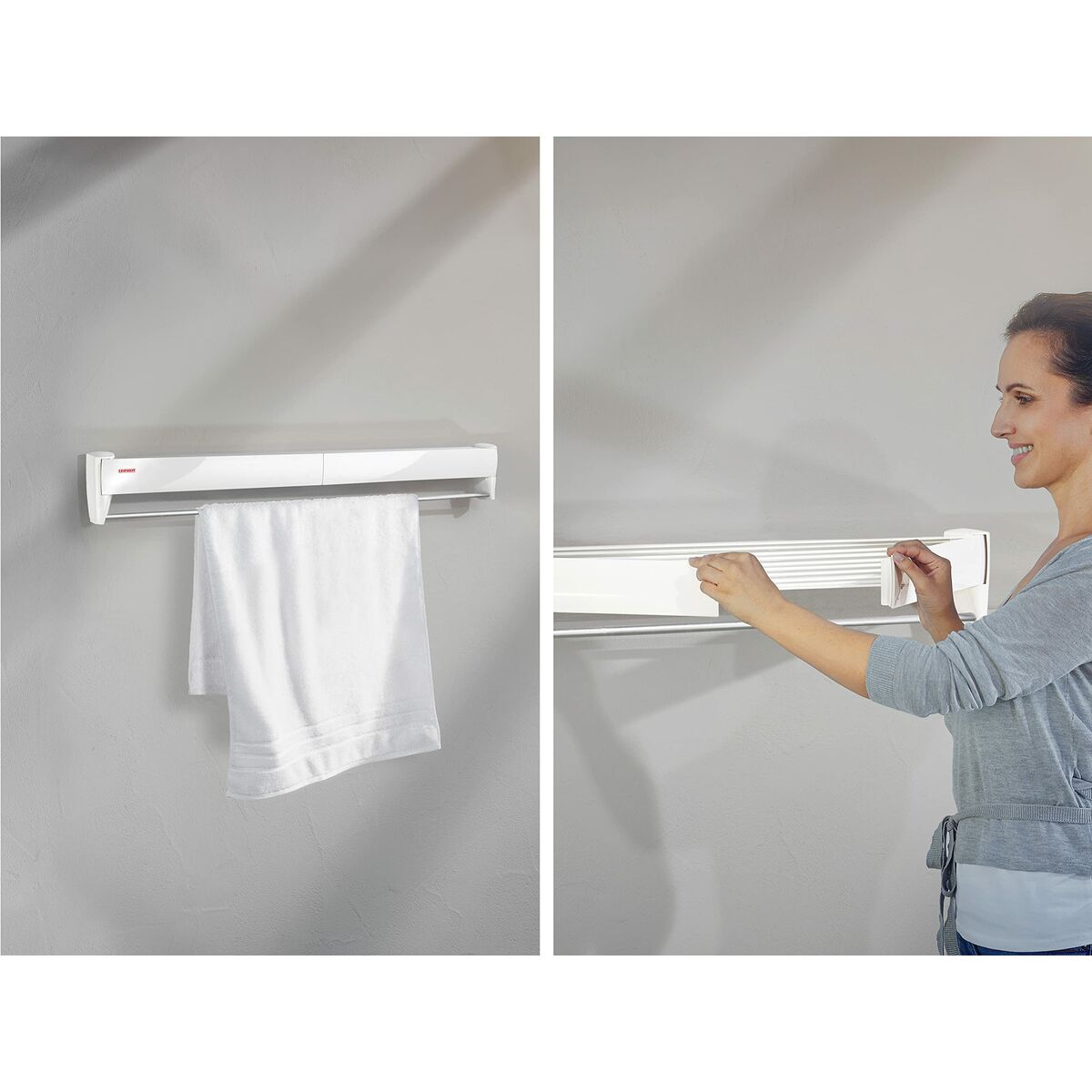 Torklina Leifheit Vit Metall 72 x 37 cm - 6